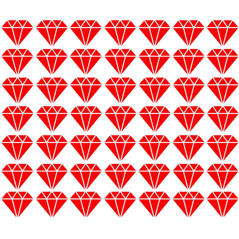 Décalcomanie murale Diamond, Rouge