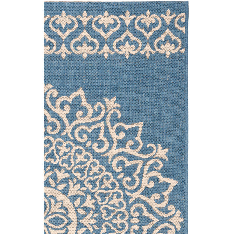 Ryleigh Performance Oriental Indoor/Outdoor Area Rug, Square 6'7"
