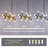 Jewellia 39.4" W 16-Light Iron Dimmable Sputnik Chandelier with 
Glass Shades
