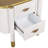 White Curved Profile 2-Drawer Nightstand, Exposed Leg Design Bedroom Storage End Table-741118529