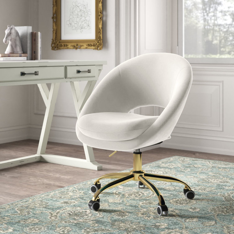 Lourdes Task Chair with Ergonomic Design- Ivory