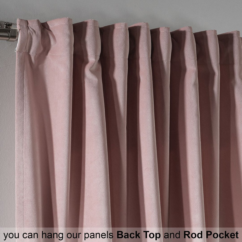 Panneau simple décoratif extra large en velours mat sur mesure, L 52 po x L 156 po, 77 RUDDY ROSE