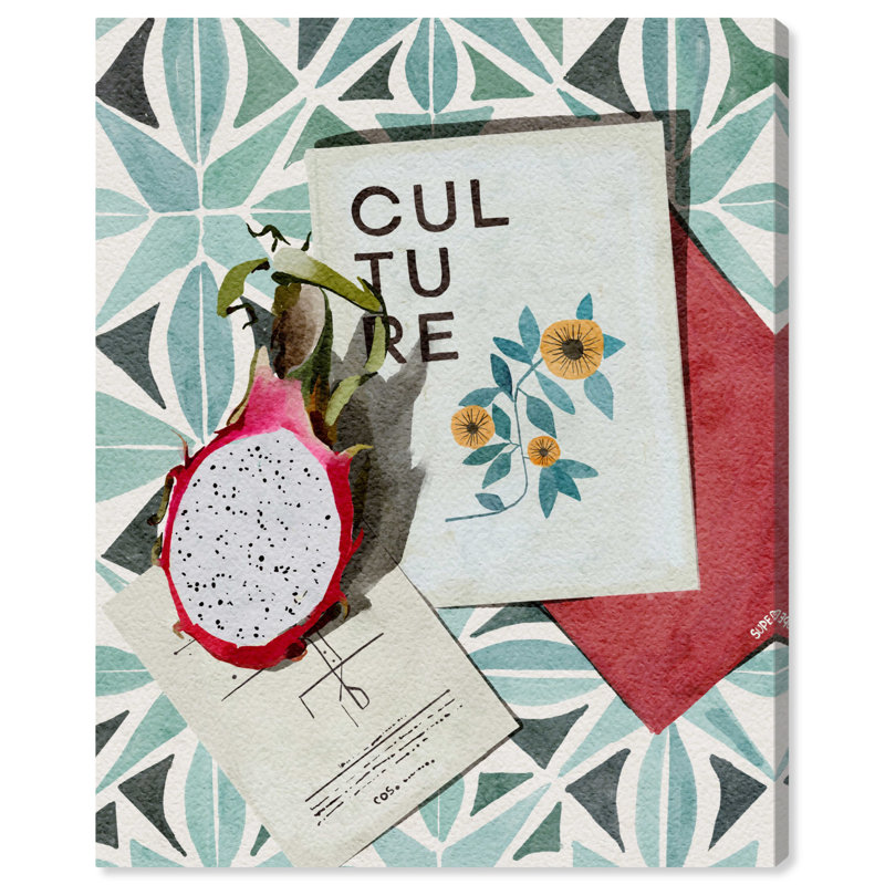 «Trendy Invitation Canvas», impressions rétro sur le thème de l'été par Everly Quinn, Toile tendue, H 20 po x l 16 po