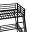 Lit superposé en métal, structure de lit superposé simple au-dessus du plancher complet, lit superposé robuste pour enfants, adolescents, adultes, conception à bruit réduit, noir-180213149
