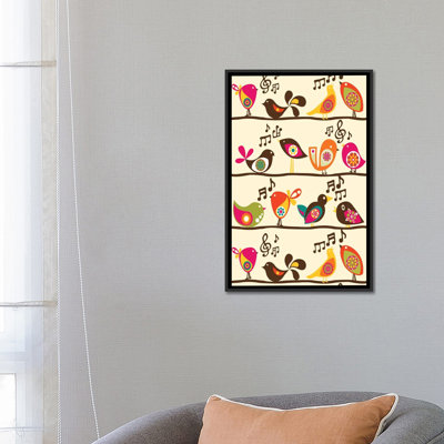 "chanting oiseaux" , impression sur toile tendue