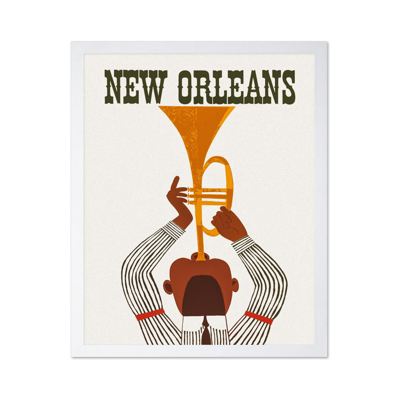 New Orleans No1, Affiche, Encadrement blanc, H 11 po x l 14 po