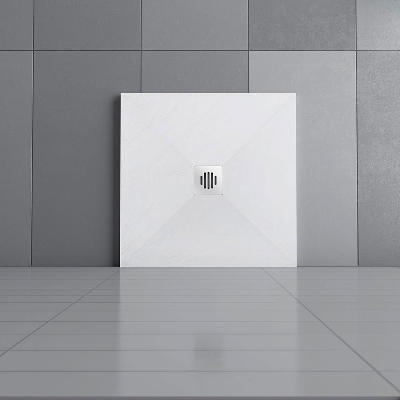 Frederike W 30mm D Square Shower Tray, 76cm H x 76cm W x 3cm D