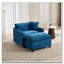Fauteuil club en tissu d'ameublement en chenille-1660826303