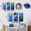 Ensemble de 3 décorations murales en métal Celestial Cyan Blueberry Bliss Fruit-103229328