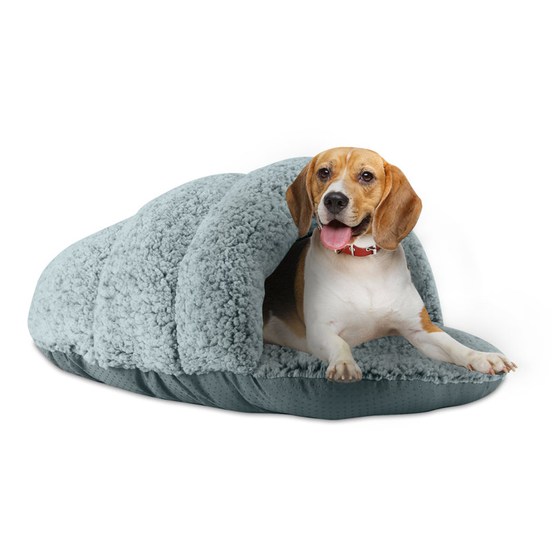 Thatcham Polyester Pet Bed, Small (10" H x 17" W x 23" D, Mineral