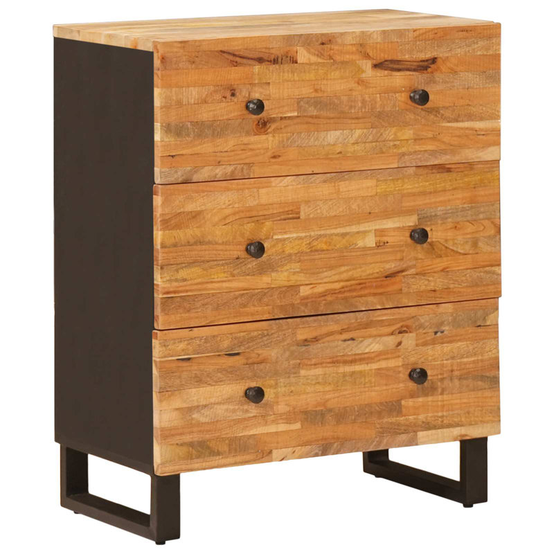 Solid Wood Rectangle Accent Cabinet