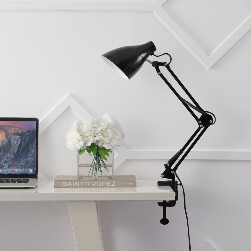 Lampe à pince en métal Kreshnik, Noir