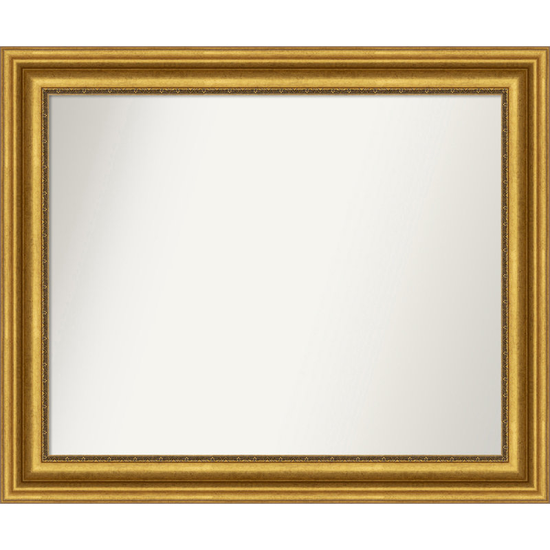 Miroir de salle de bain Jashawna, 29,75 po x 35,75 po, Doré
