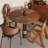 Walnut Round Solid Wood Dining table-180162409