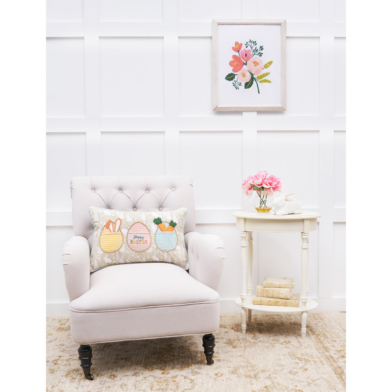 Easter Egg Trio Throw Pillow