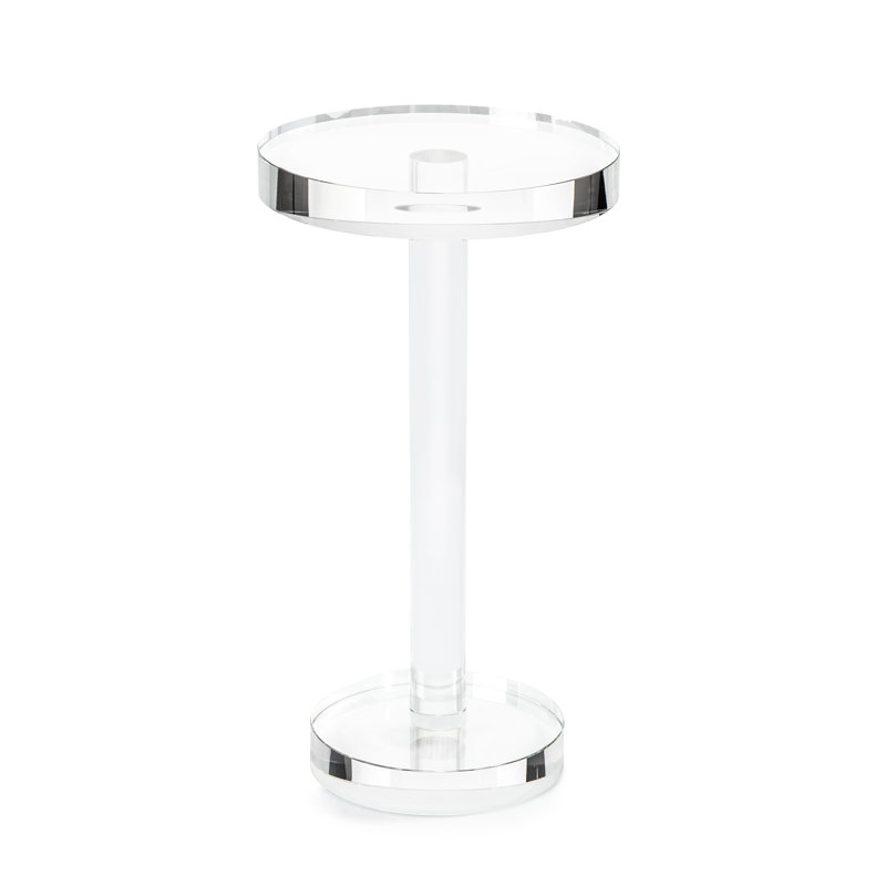 Table de bout à piédestal en cristal