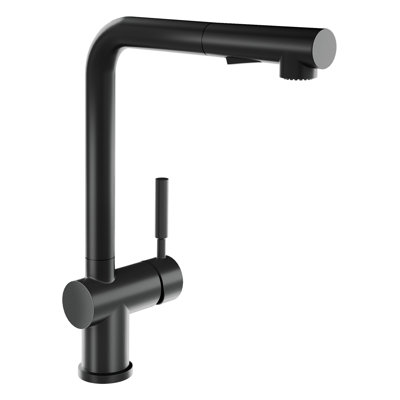 Black Kitchen Faucet, Pull Down Kitchen tap, Stainless Steel Kitchen Sink Faucet with Pull Out Sprayer Single Handle,Matte Black