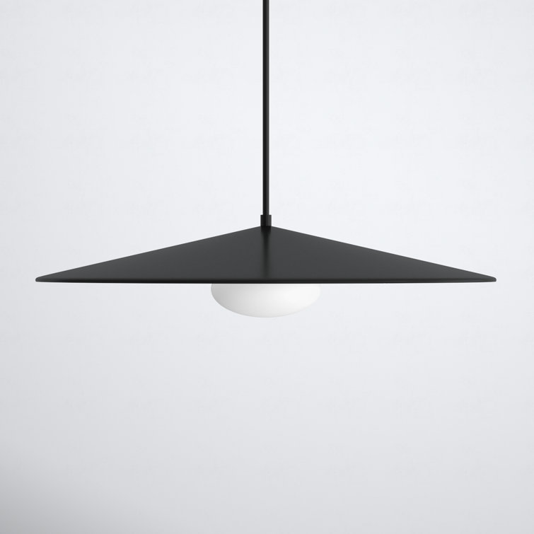 Cruz Single Light Glass Textile Dimmable LED Pendant