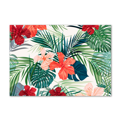 Tropical Flowers - Wrapped Canvas Print