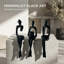 3 pièces d'ornements de figurine humaine moderne et minimaliste assis en résine,-83405234