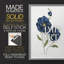 Coquelicots bleus - reproduction encadrée de qualité supérieure - prête à être accrochée - aucun clou requis - aucun clou requis-671805636-671805659