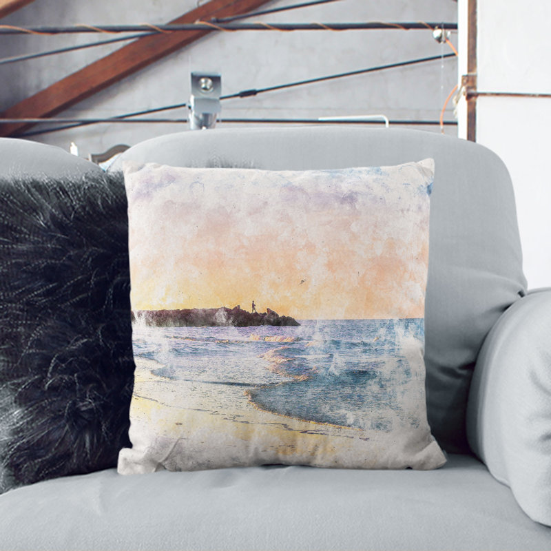 Square Throw Cushion, Black, 55cm H x 55cm W x 20cm D