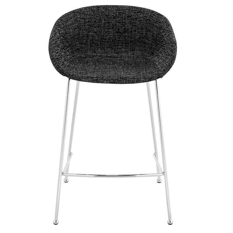 Tabouret de bar et de comptoir Ardea, Tabouret de comptoir (assise de 25,6 po de hauteur, Noir