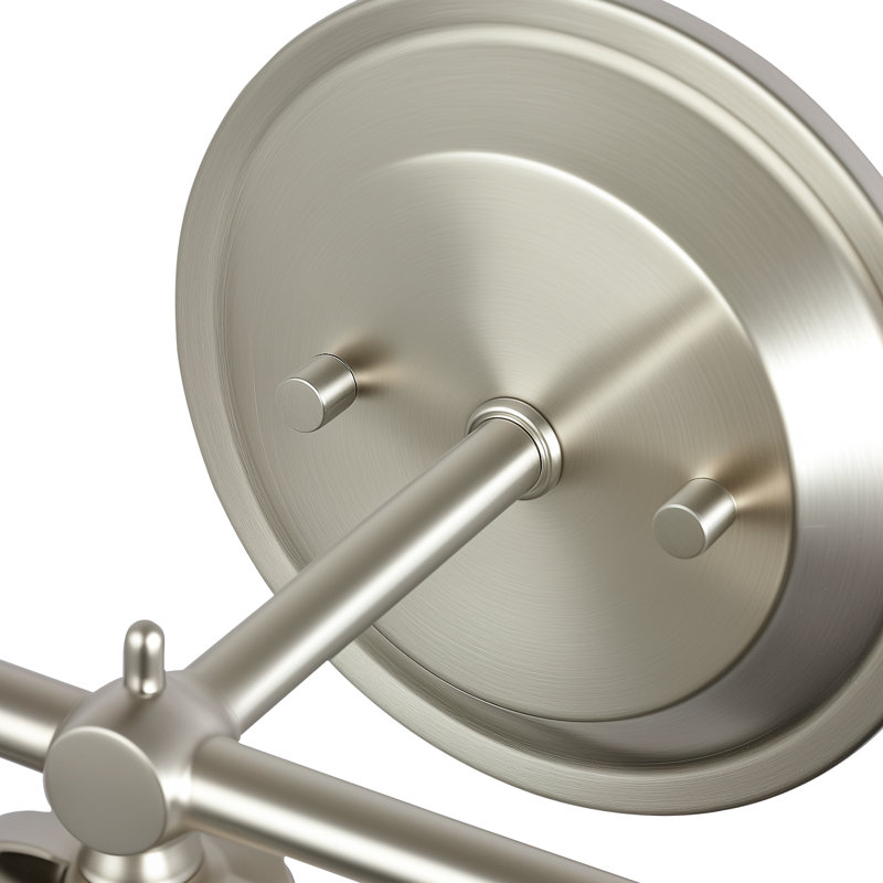 Éclairage de salle de bain 24 pouces en verre grainé à 3 lumières à intensité variable, Nickel brossé