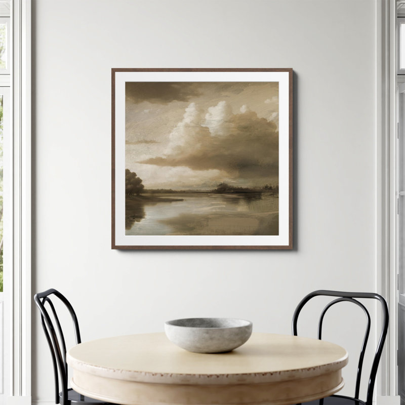 «Lake Park Print» par Dan Hobday, art, Papier avec cadre photo noyer, Oui, H 36 po x l 36 po