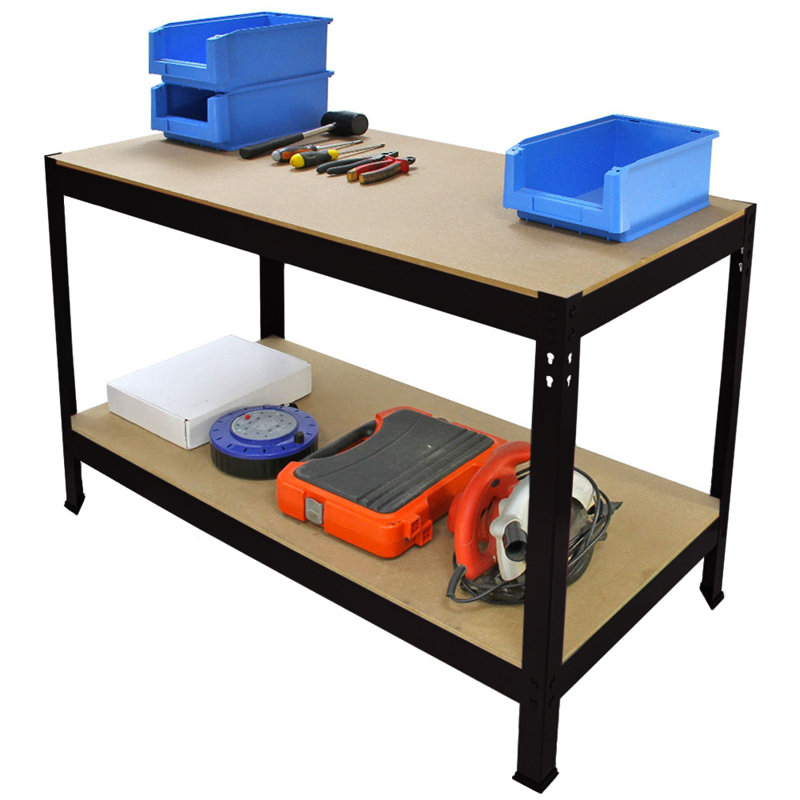 100cm W Steel Height -Adjustable Shelving Unit, Black