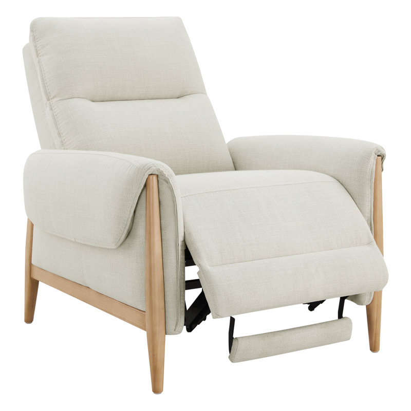 Fauteuil inclinable manuel rembourré (ensemble de 2), Effie lin / beige
