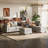 Caynemore 7-Piece 118.5'' Reversible Modern L-Shape Sectional Sofa With Storage Seat- Faux Leather-Light Gray-1299723531