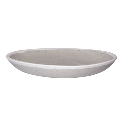 G.E.T. 8" Gray Pottery-Style Melamine Coupe Salad Plate (Set of 12)