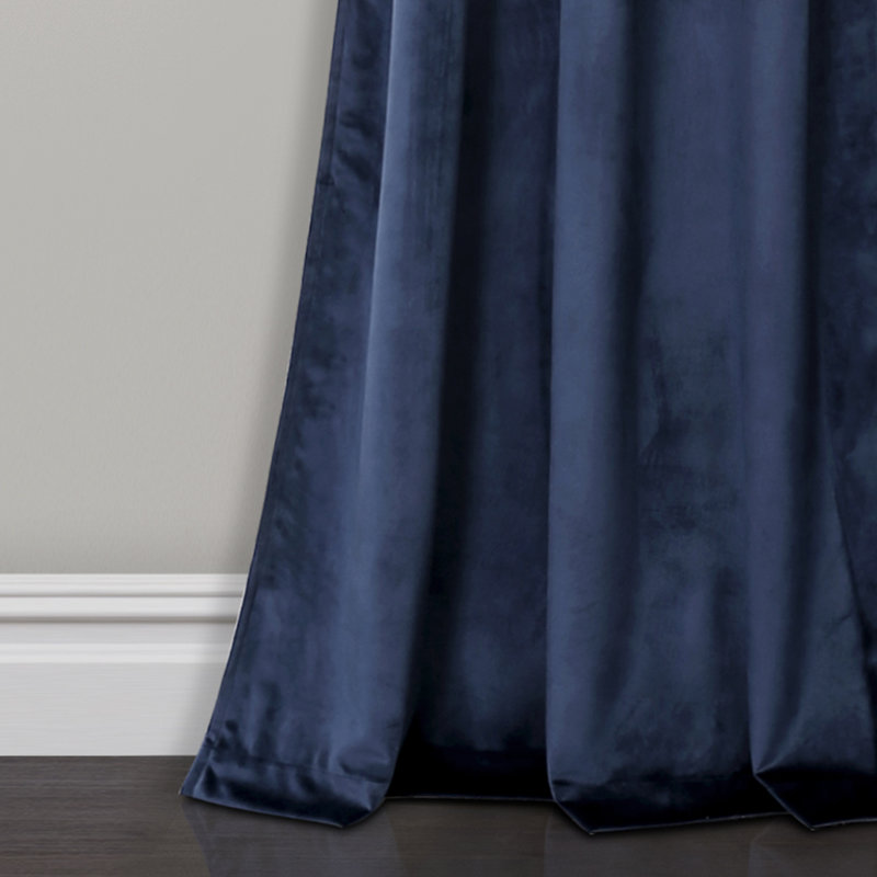 Room Darkening Curtain Pair, Navy, 96.5cm W x 160cm L
