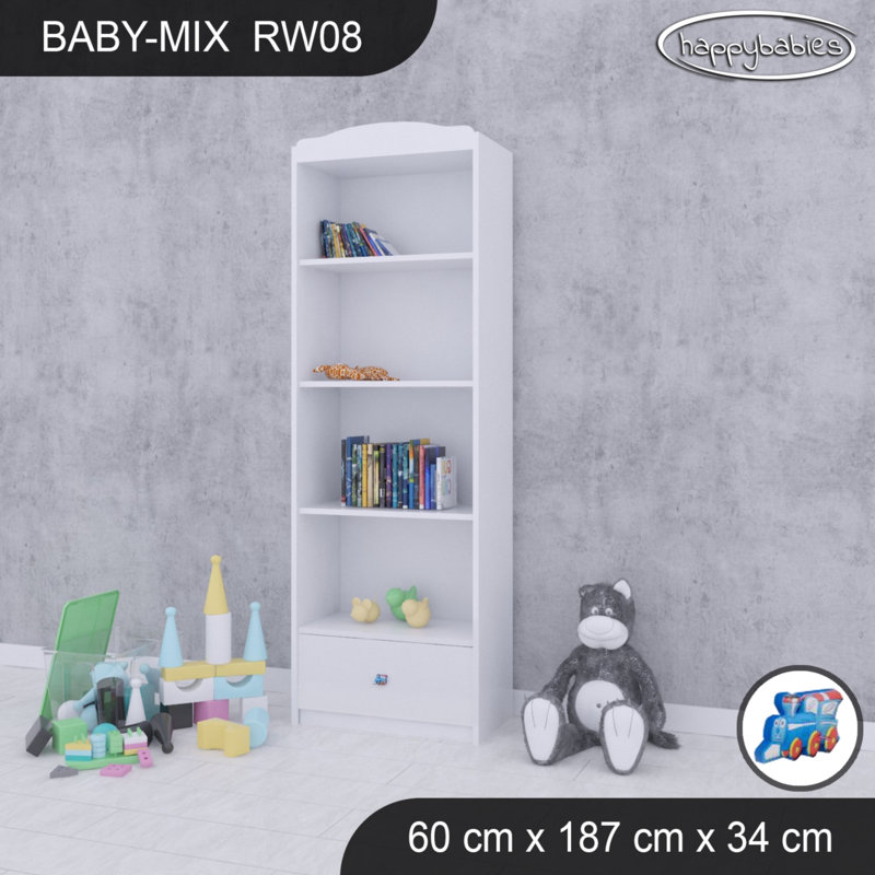 Baby Mix 187cm H Kids Cube, White, 187cm H x 60cm W x 34cm D