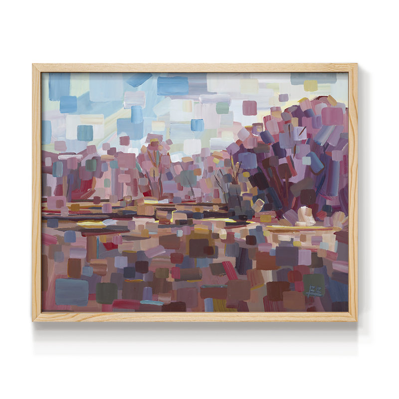 Pretty in Pink -Framed Print - Restickable, Natural, 11" H x 14" W