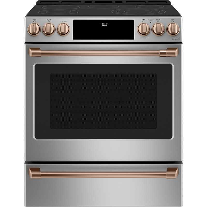 Front Control Electric Range Handle Kit, Brushed Copper