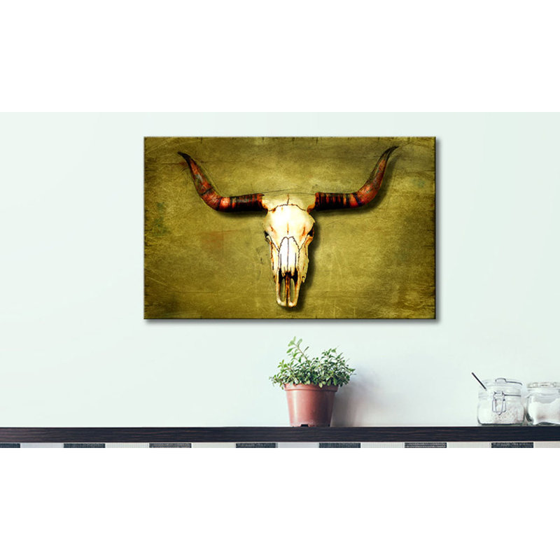 Buffalo Bull - Wrapped Canvas Print, 80cm H x 100cm W, 100% cotton canvas