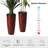 31"H Set Of 2 Oversized Eco-Friendly PP And Stone Honeycomb Textured  Tall Plastic Planter-1441709047