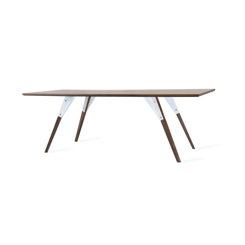 Table basse clarke, H 18 po x l 54 po x P 23 po, Noyer, blanc