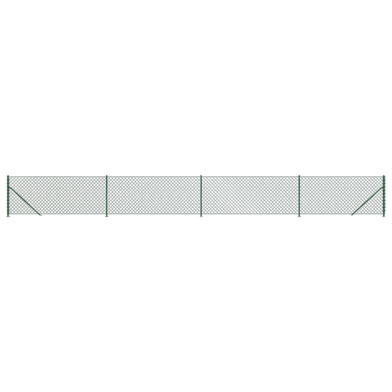 Metal Wire/Mesh Fence, Green, 100cm H x 1000cm W