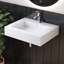 Lavabo mural de salle de bain de 28 po (71 cm) en surface solide avec trou pour robinet