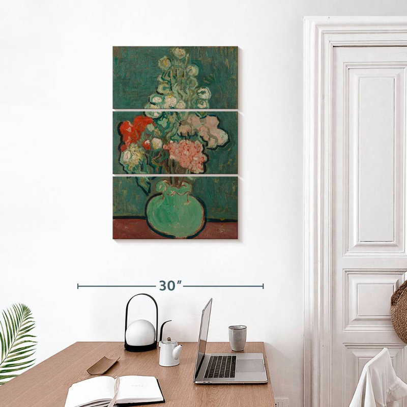 Harnek Vase Of Flowers 1890, 32" H x 20" W