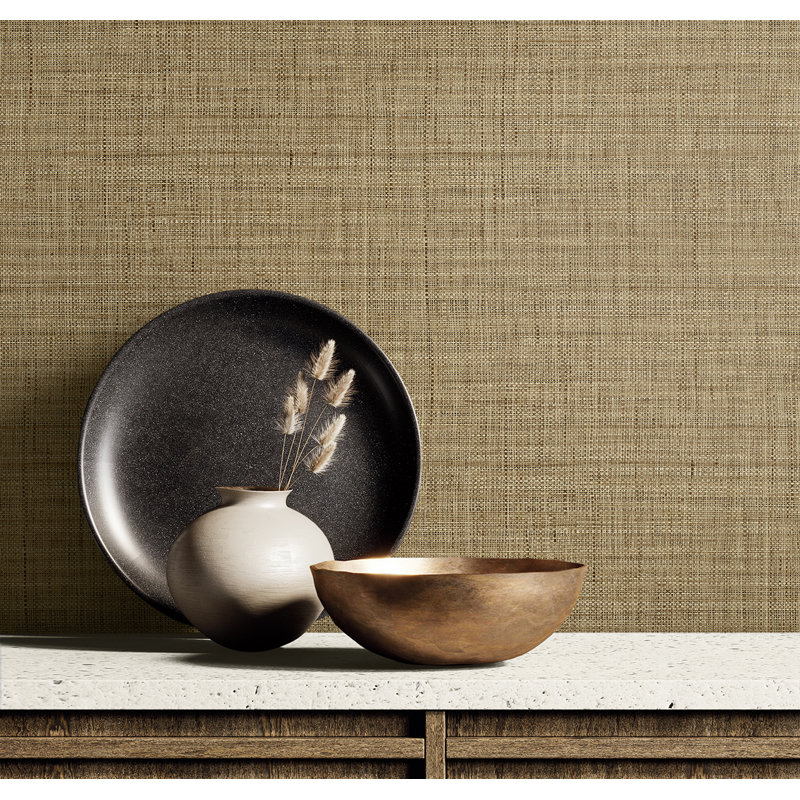 Papier peint en vinyle gaufré Seabrook Designs, Brun