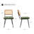 Bodnar Ratten Back Tufted PU  Upholstered Dining Side Chair-1494427623