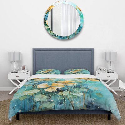 Yellow Morning Glory Spring Awakening - Morning Glory Duvet Cover Set