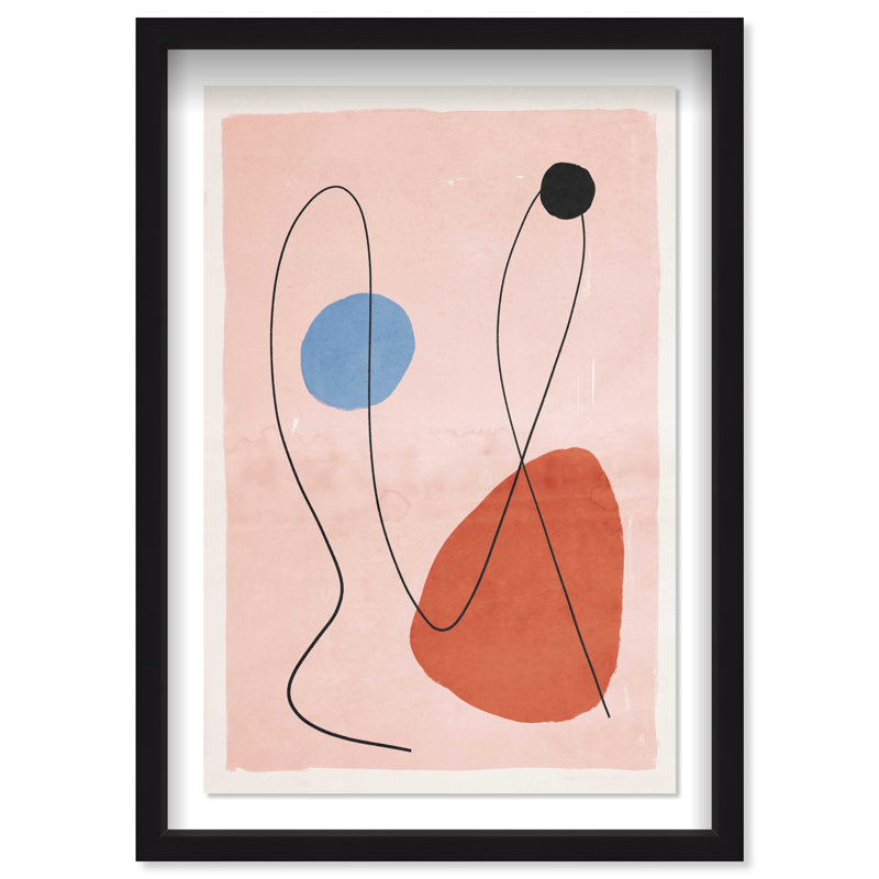 Conneting Color Points Shadowbox Abstract Print by Oliver Gal, Black Frame, 10 x 15, 25.5"H x 17.5"W, Black Frame