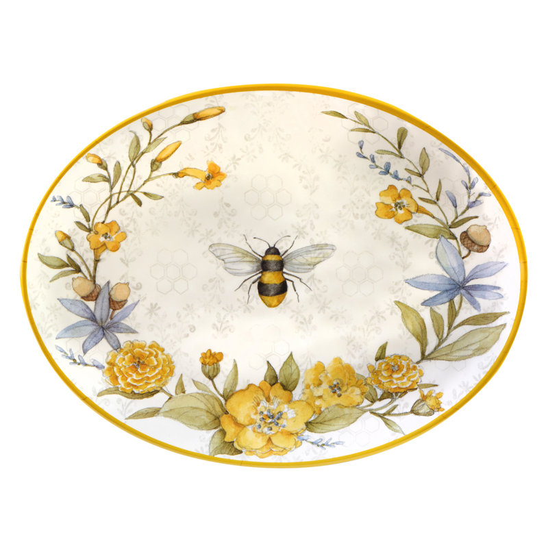 Certified International Bee Sweet  2Pc Platter Set