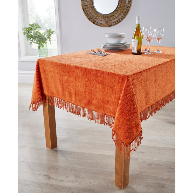 Lunado 100% Cotton Tablecloth, 54" W x 54" L, Russet