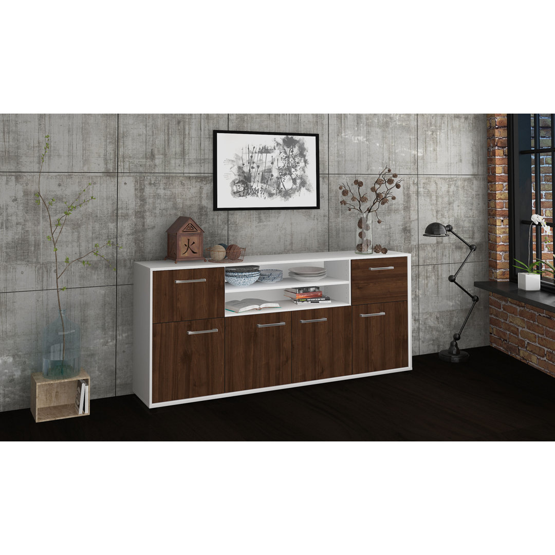 Sideboard Lisianne - Freistehend/Metallgriffe - Design: Holz-Dekor